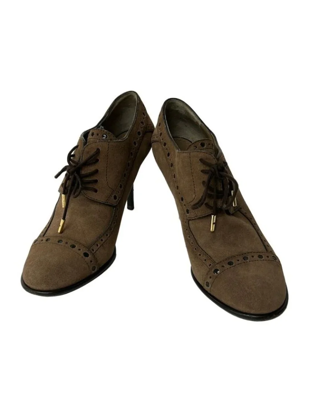 Louis Vuitton Booties 37.5 Beige Black Perforated Straight Tip Leather Boot - Picture 2 of 6